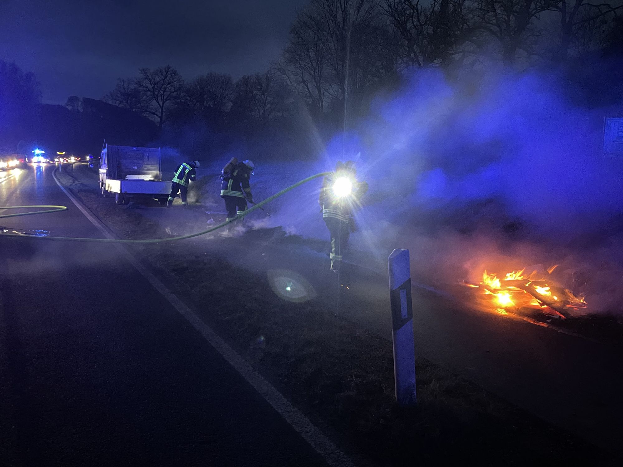 Blick auf die Einsatzstelle