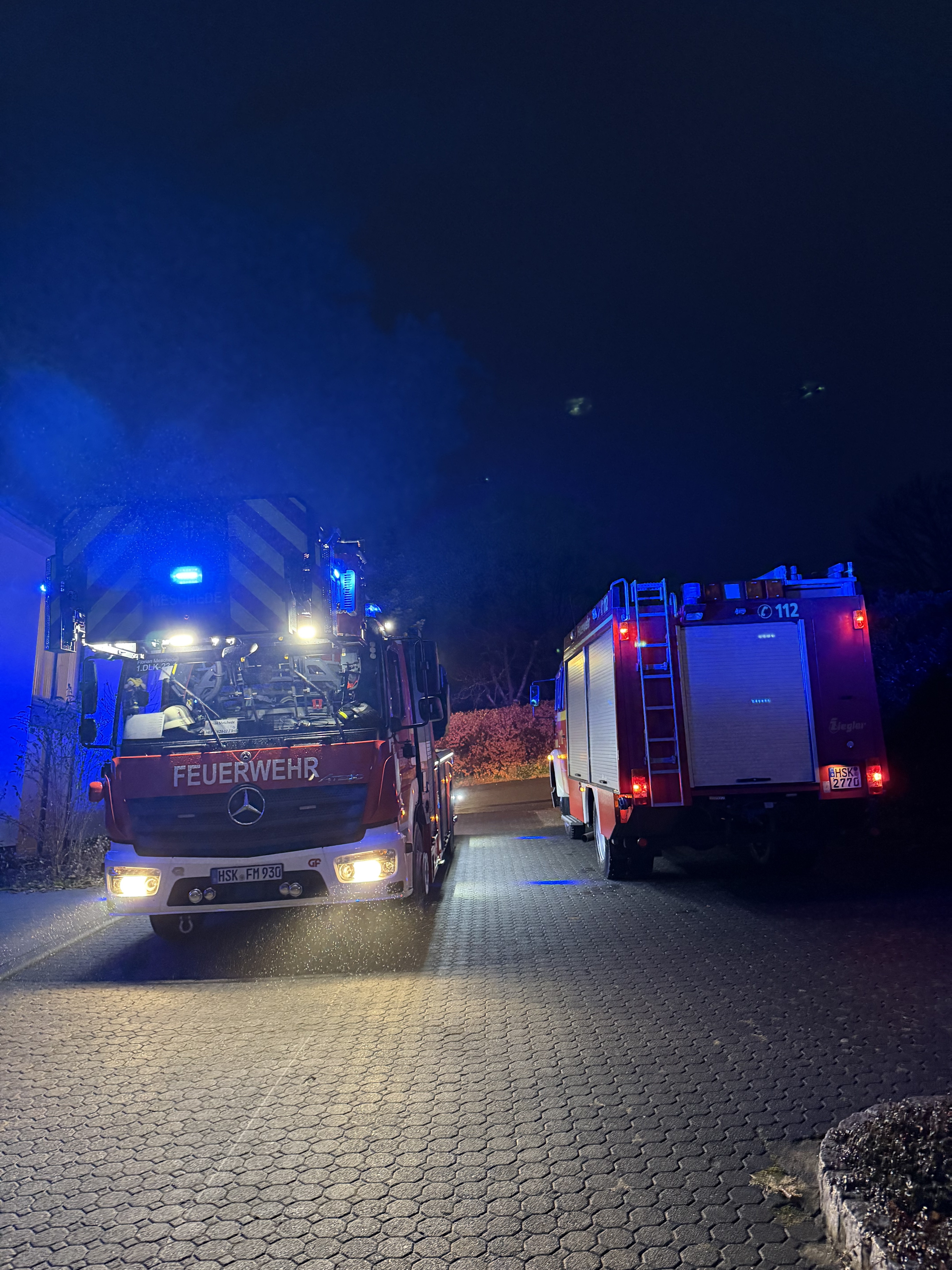 Blick auf die Einsatzstelle