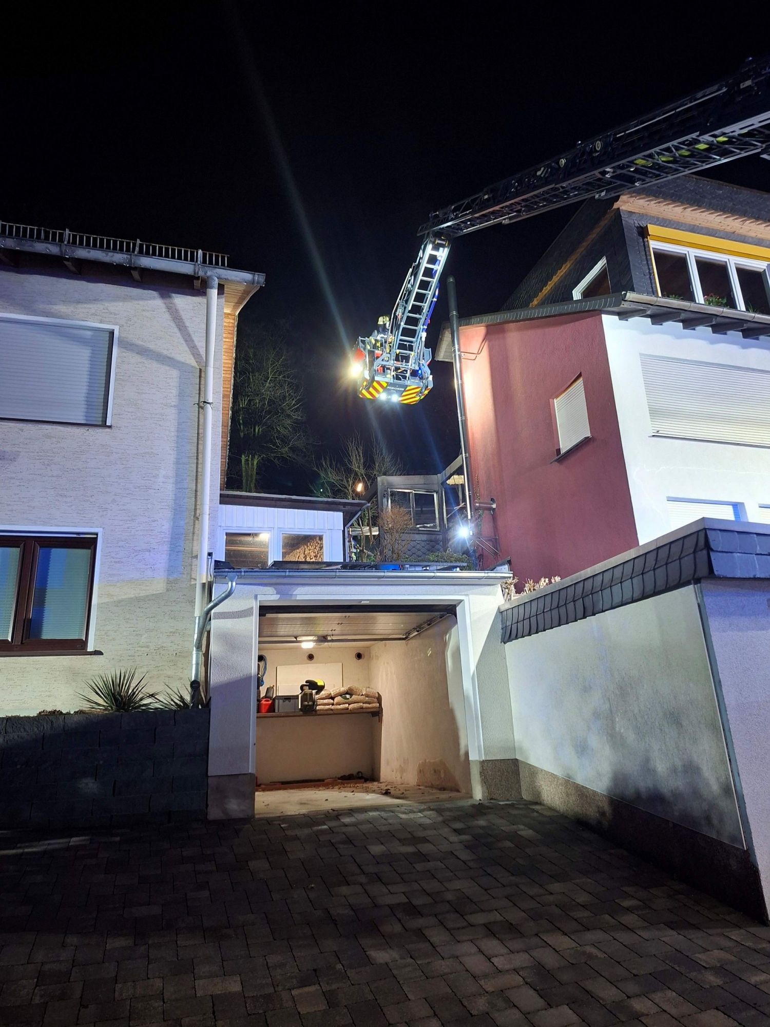 Blick auf die Einsatzstelle