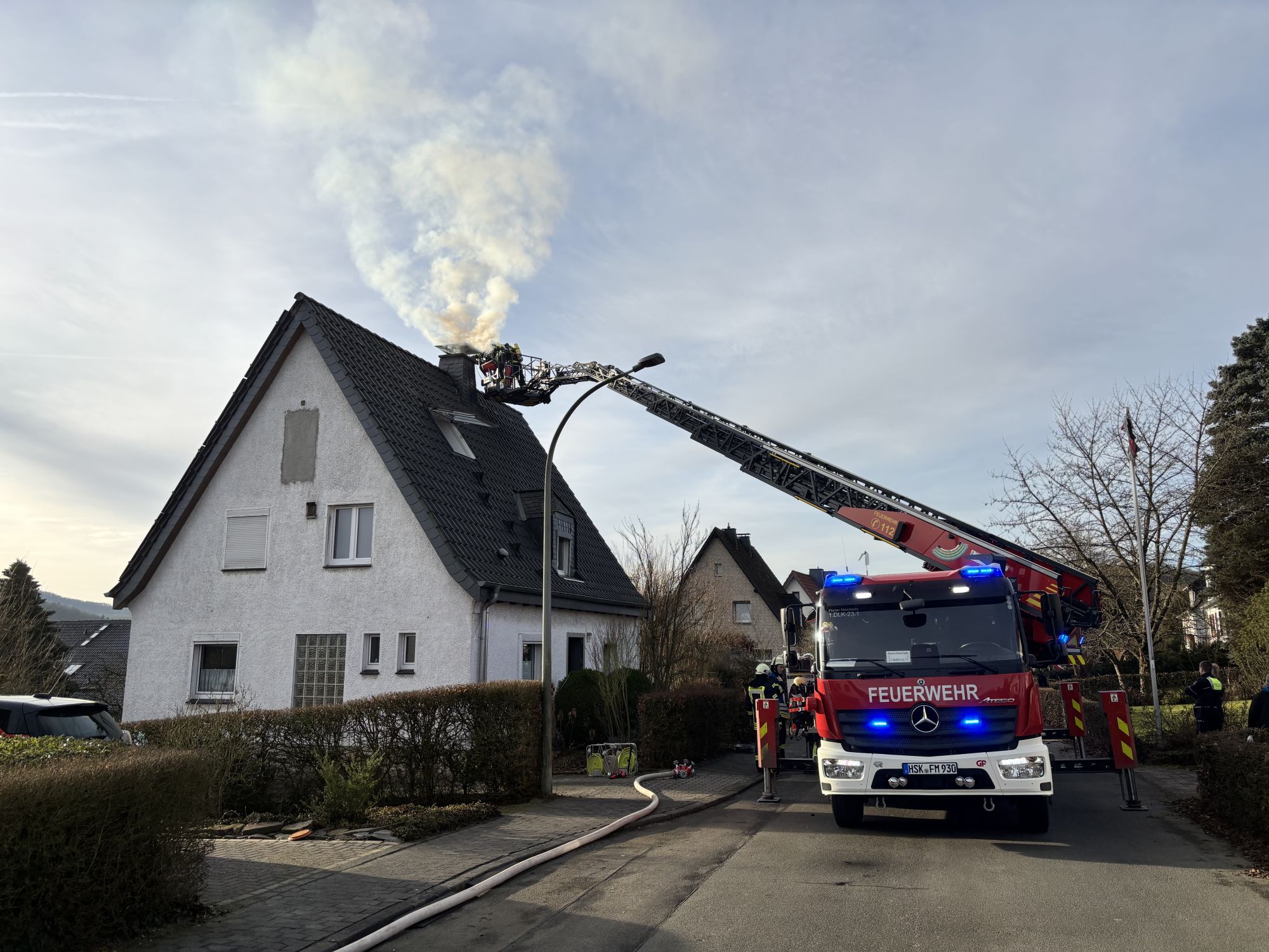 Drehleiter im Einsatz