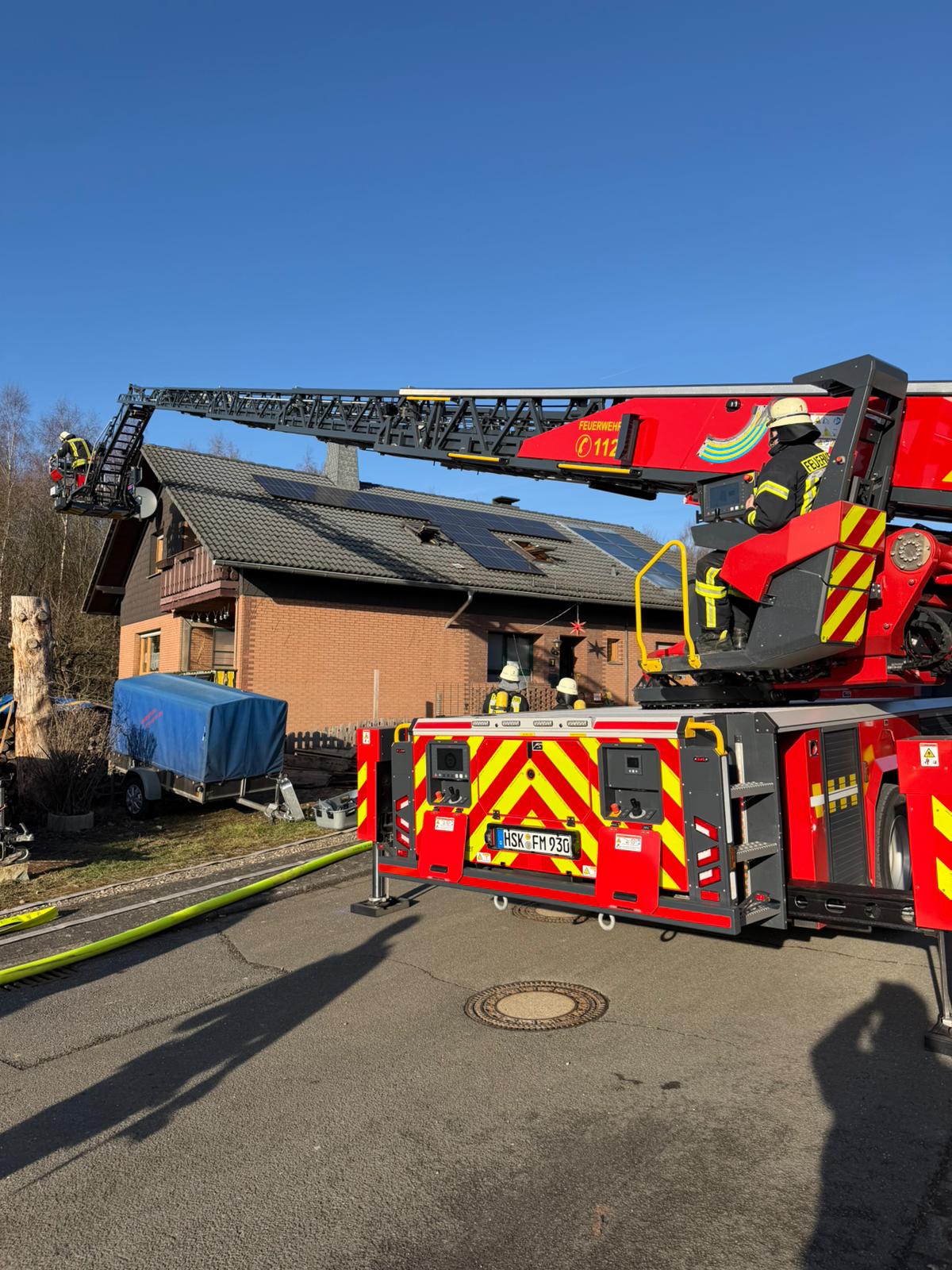 Vornahme der Drehleiter