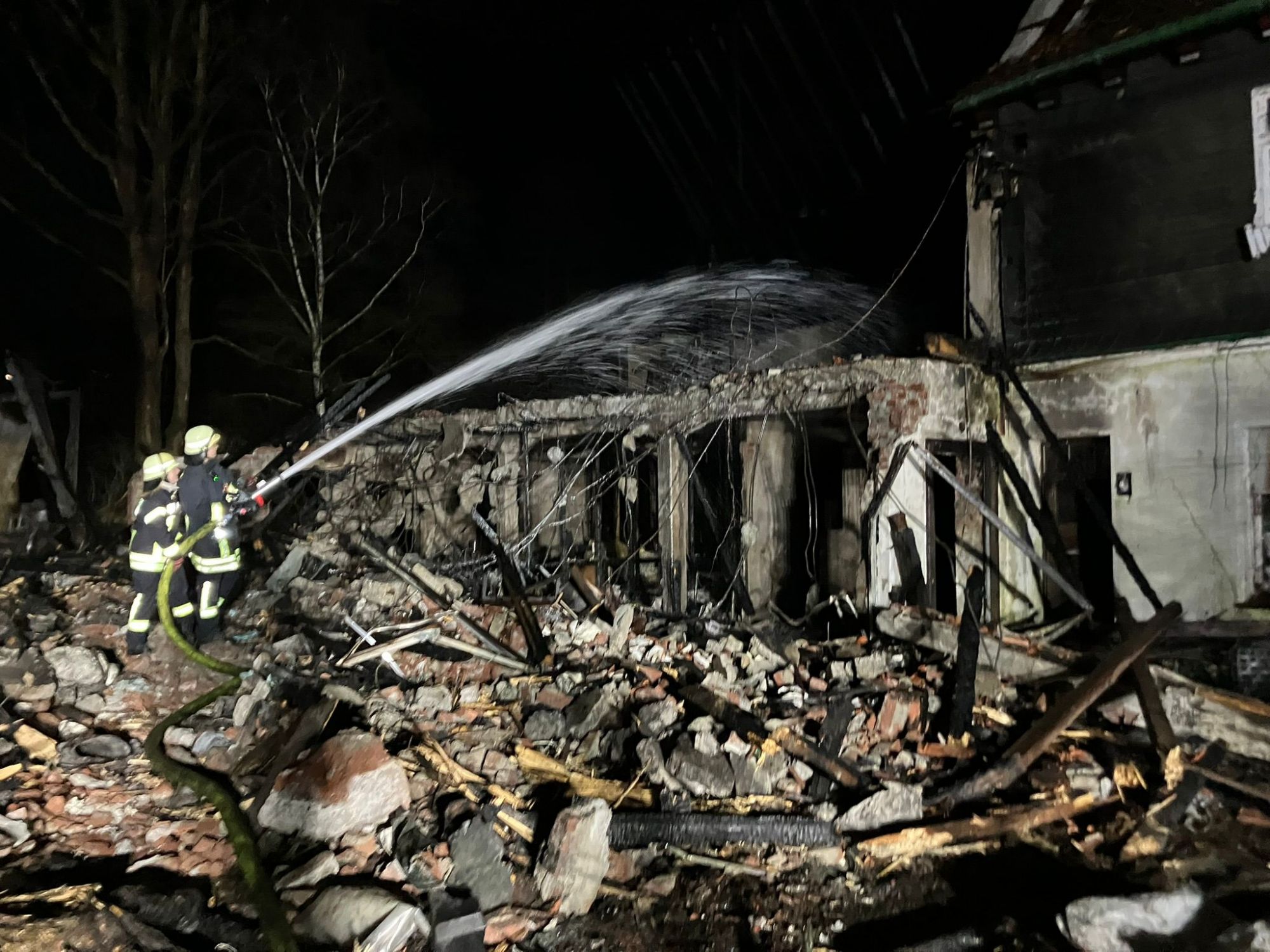 Blick auf die Einsatzstelle