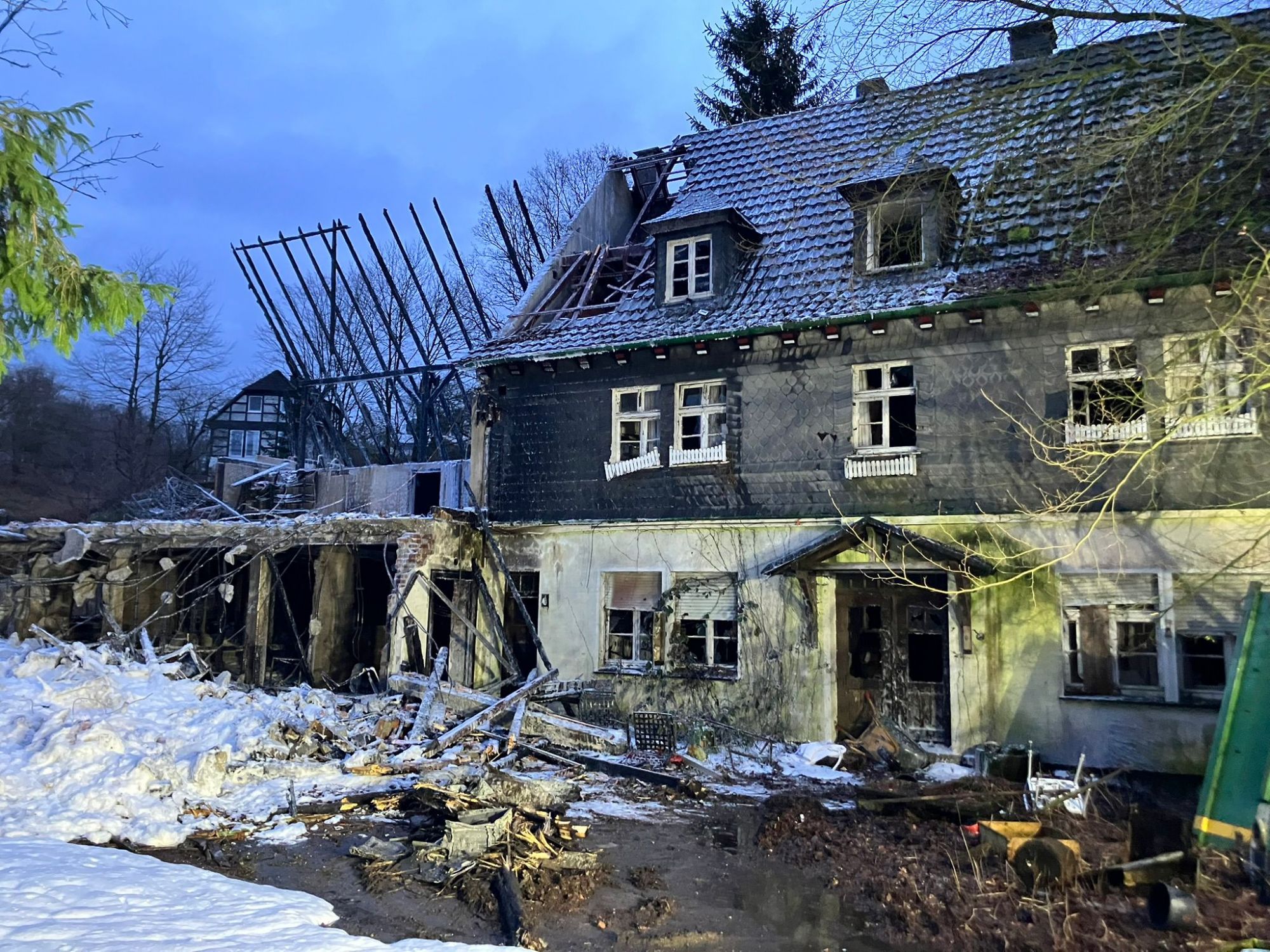 Blick auf die Einsatzstelle