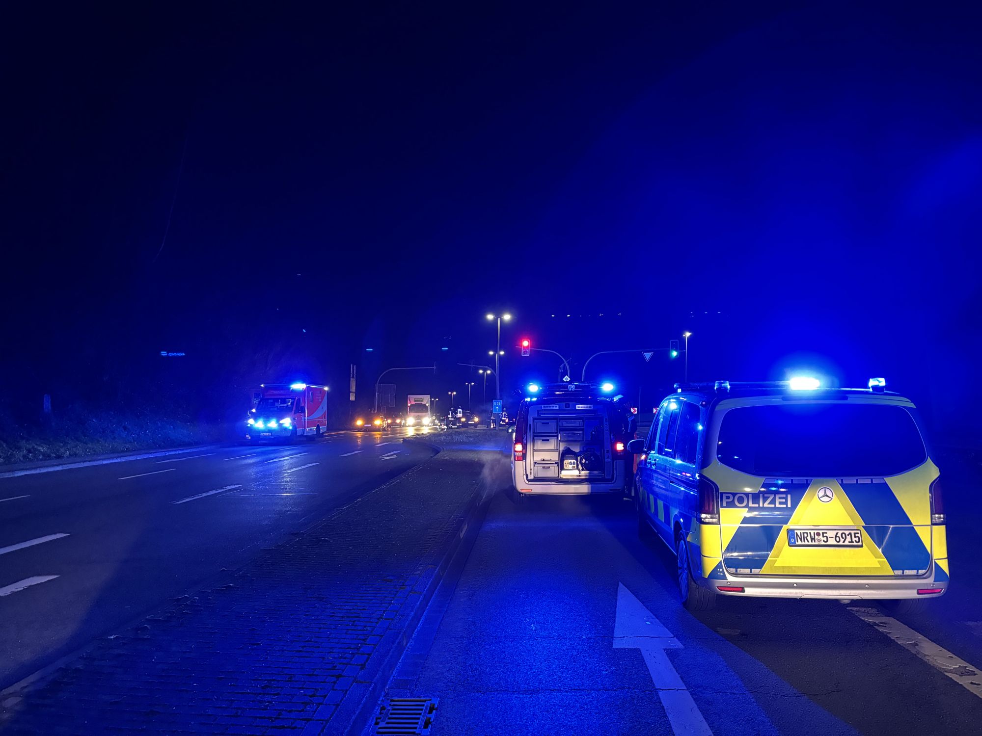 Blick auf die Einsatzstelle