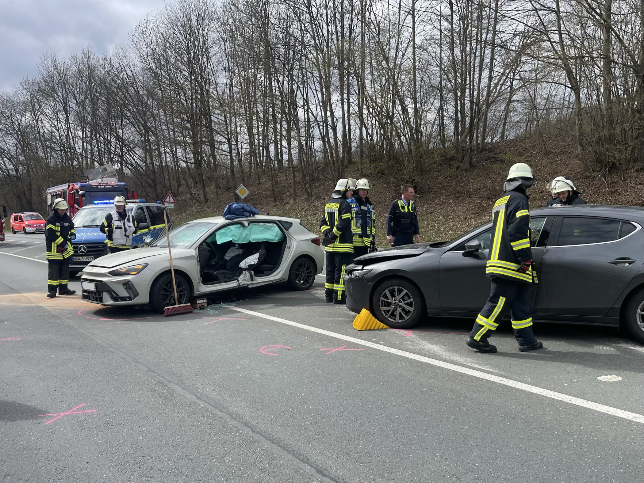 Blick auf die Unfallstelle