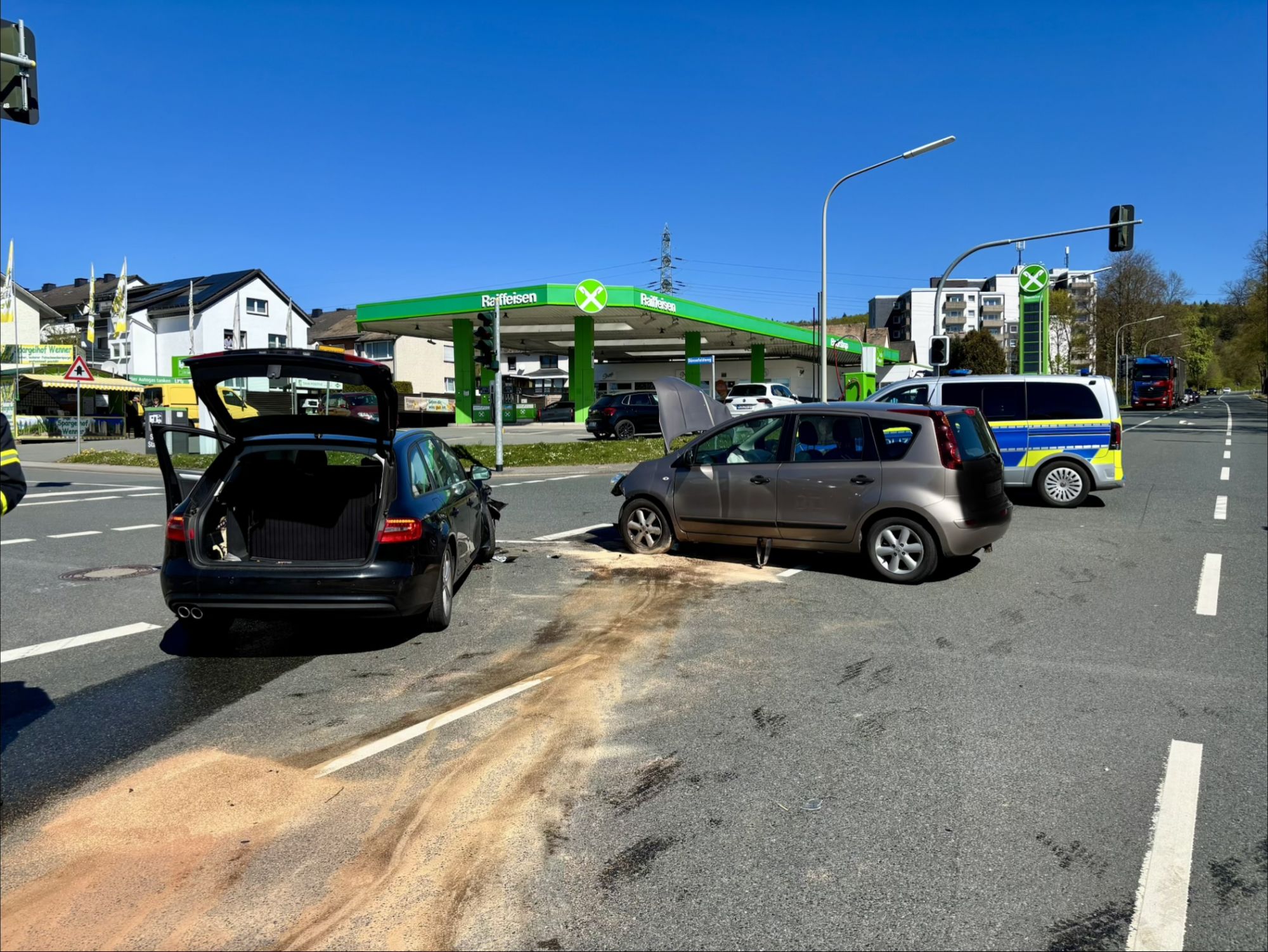 Blick auf die Unfallstelle