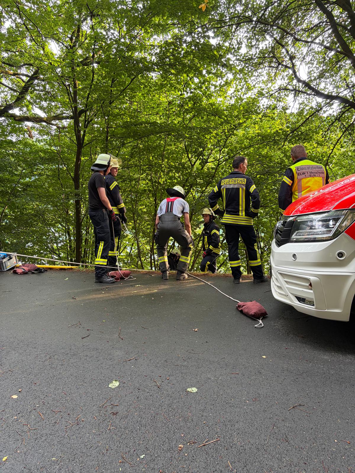 Blick auf die Einsatzstelle
