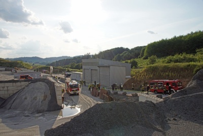 Blick auf die Einsatzstelle