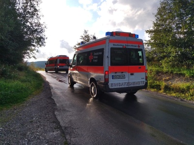 Rettungshundestaffel auf der Anfahrt