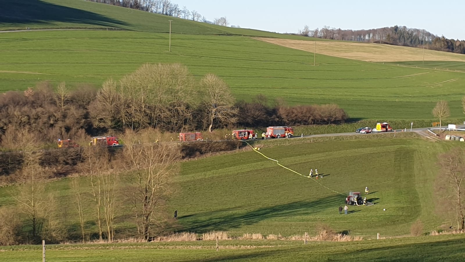 Blick auf die Einsatzstelle Blick auf die Einsatzstelle